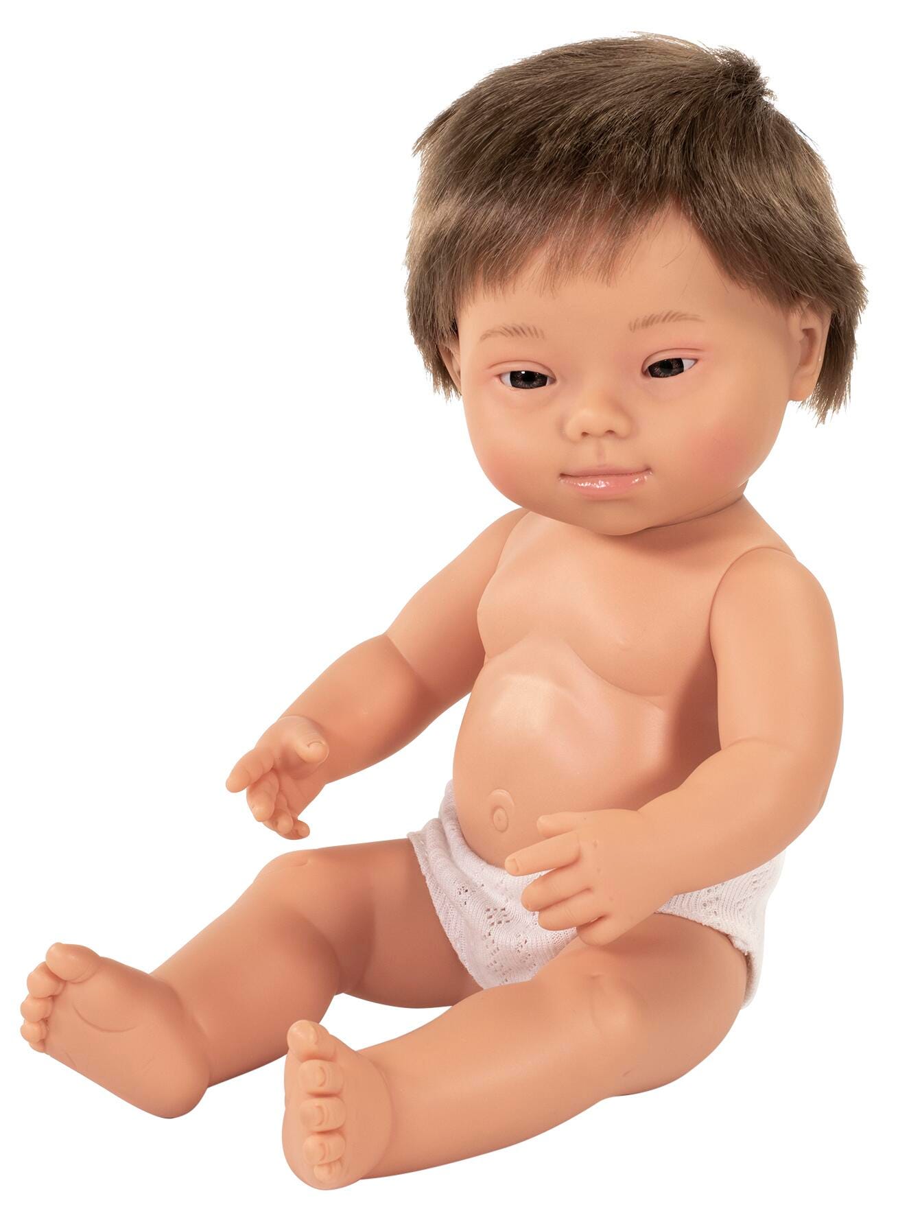 Miniland Baby Doll Caucasian Boy with Down Syndrome, 15 Inches, Item Number 2088959